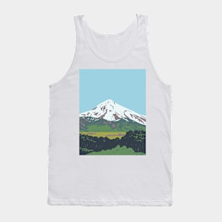 Volcan Lanin or Lanin Volcano between Argentina and Chile WPA Art Deco Poster Tank Top